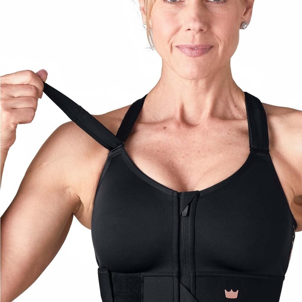 SHEFIT Flex Sports Bra Medium Support Black/Pink Size 6Luxe